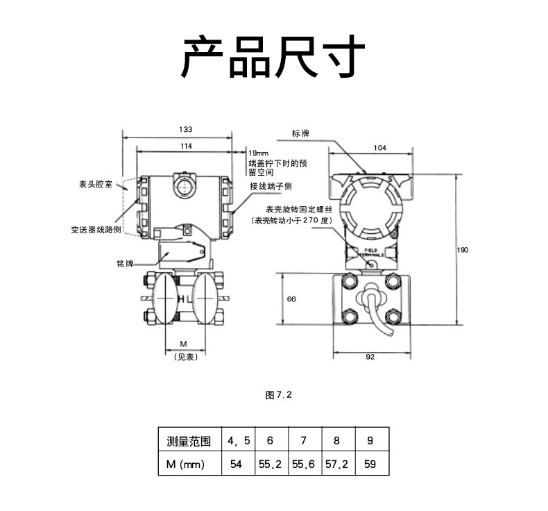 差壓變送器尺寸